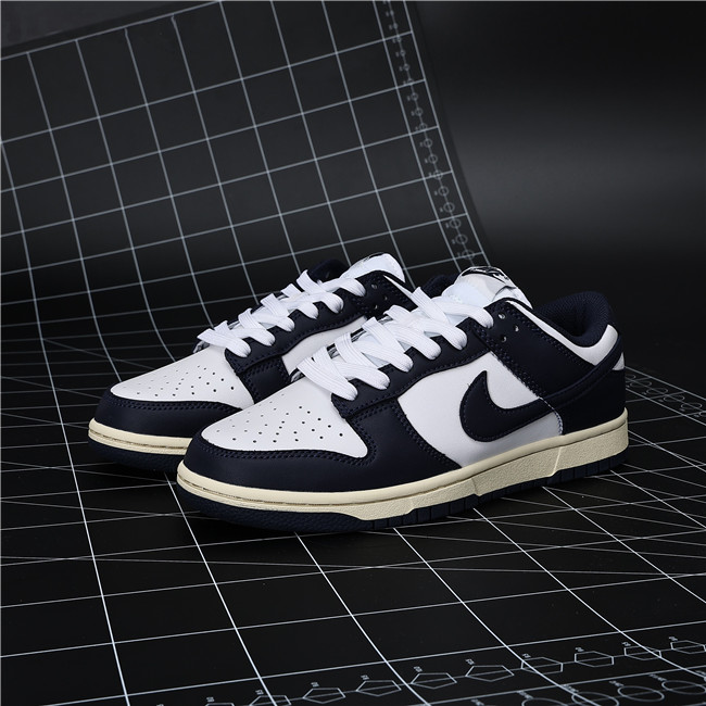 Men's Dunk Low Navy/White Shoes 0292 Men's Dunk Low Navy/White Shoes 0292